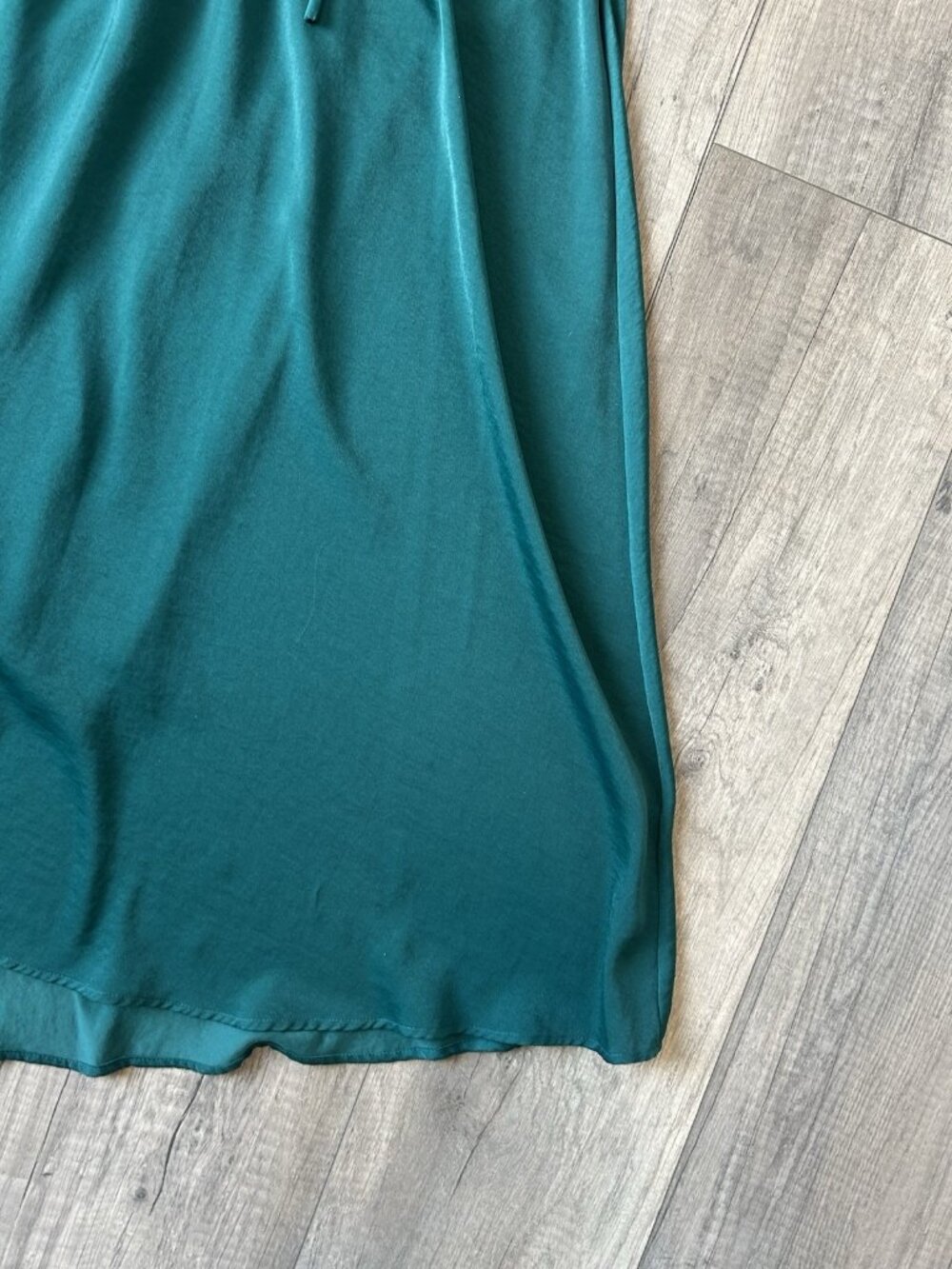 Kobi Halperin Sari Emerald Green Ruched Waist Midi Dress Long Sleeve M - Picture 9 of 16